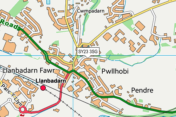 SY23 3SG map - OS VectorMap District (Ordnance Survey)