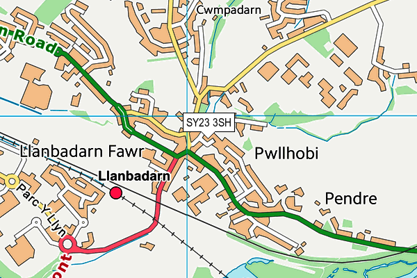 SY23 3SH map - OS VectorMap District (Ordnance Survey)