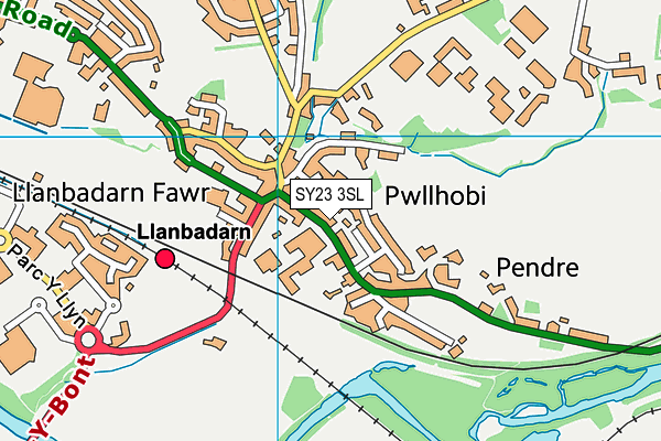 SY23 3SL map - OS VectorMap District (Ordnance Survey)