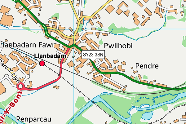 SY23 3SN map - OS VectorMap District (Ordnance Survey)