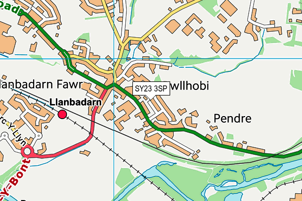 SY23 3SP map - OS VectorMap District (Ordnance Survey)