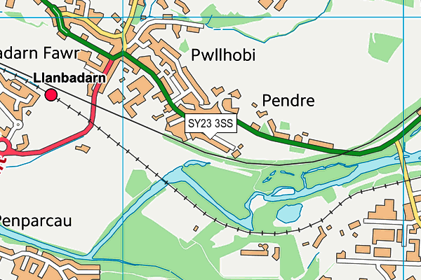 SY23 3SS map - OS VectorMap District (Ordnance Survey)