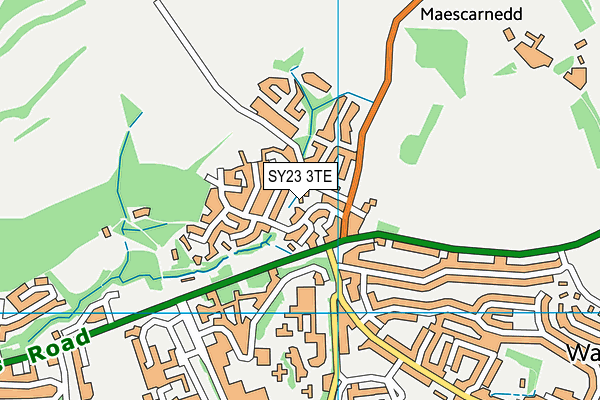 SY23 3TE map - OS VectorMap District (Ordnance Survey)