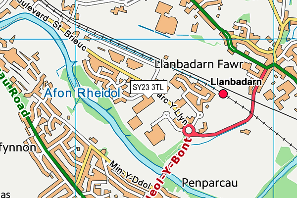 SY23 3TL map - OS VectorMap District (Ordnance Survey)