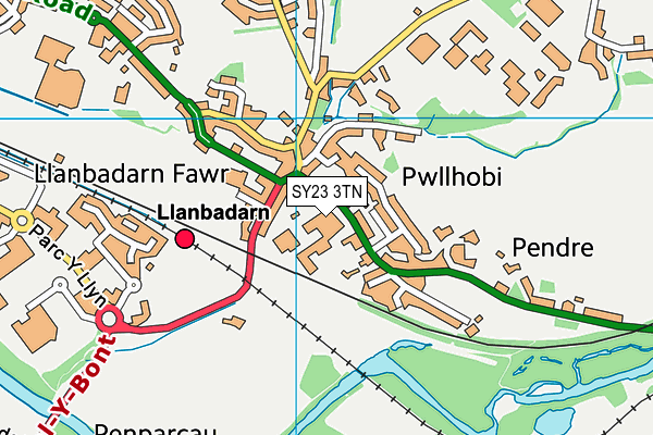 SY23 3TN map - OS VectorMap District (Ordnance Survey)