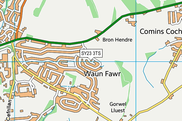 SY23 3TS map - OS VectorMap District (Ordnance Survey)