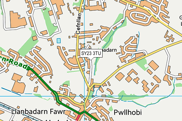 SY23 3TU map - OS VectorMap District (Ordnance Survey)