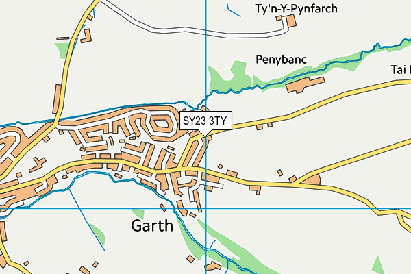 SY23 3TY map - OS VectorMap District (Ordnance Survey)