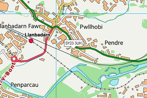 SY23 3UH map - OS VectorMap District (Ordnance Survey)