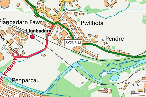 SY23 3UJ map - OS VectorMap District (Ordnance Survey)