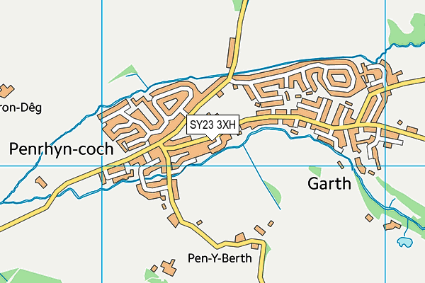 SY23 3XH map - OS VectorMap District (Ordnance Survey)