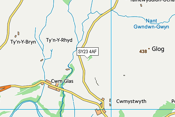 SY23 4AF map - OS VectorMap District (Ordnance Survey)