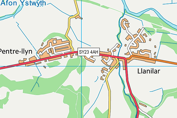 SY23 4AH map - OS VectorMap District (Ordnance Survey)