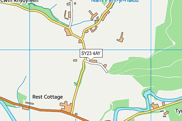 SY23 4AY map - OS VectorMap District (Ordnance Survey)