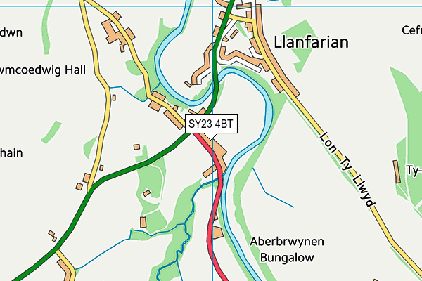 SY23 4BT map - OS VectorMap District (Ordnance Survey)