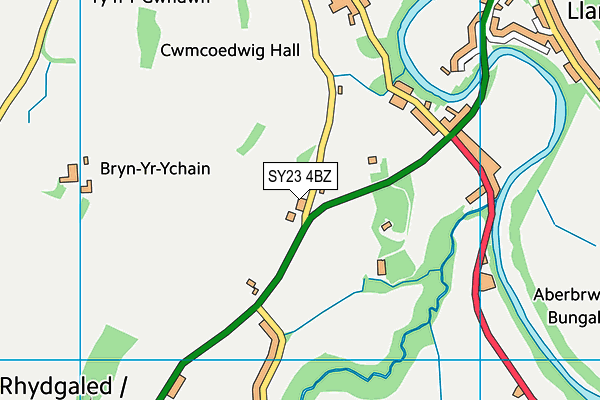 SY23 4BZ map - OS VectorMap District (Ordnance Survey)