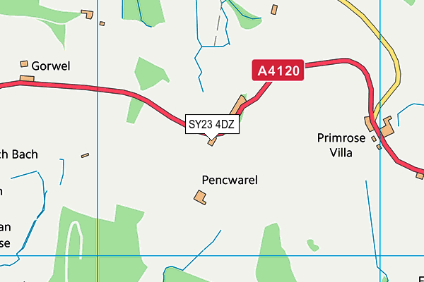SY23 4DZ map - OS VectorMap District (Ordnance Survey)