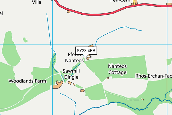 SY23 4EB map - OS VectorMap District (Ordnance Survey)