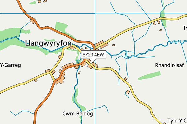 SY23 4EW map - OS VectorMap District (Ordnance Survey)