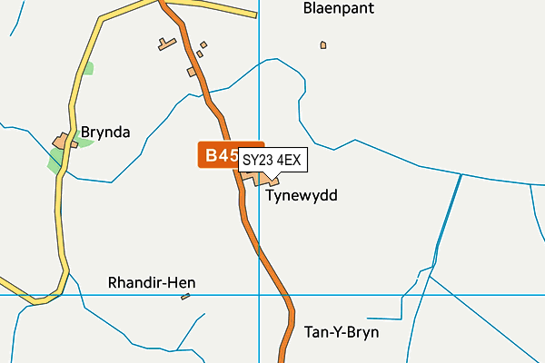 SY23 4EX map - OS VectorMap District (Ordnance Survey)