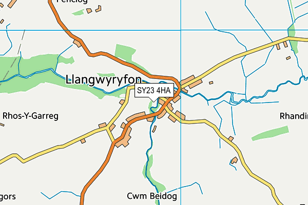 Ysgol Llangwyryfon map (SY23 4HA) - OS VectorMap District (Ordnance Survey)