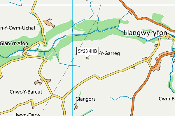 SY23 4HB map - OS VectorMap District (Ordnance Survey)