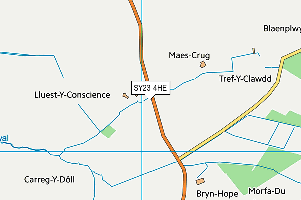 SY23 4HE map - OS VectorMap District (Ordnance Survey)