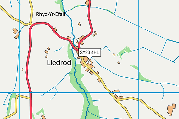 SY23 4HL map - OS VectorMap District (Ordnance Survey)