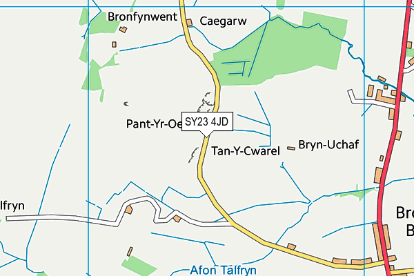 SY23 4JD map - OS VectorMap District (Ordnance Survey)