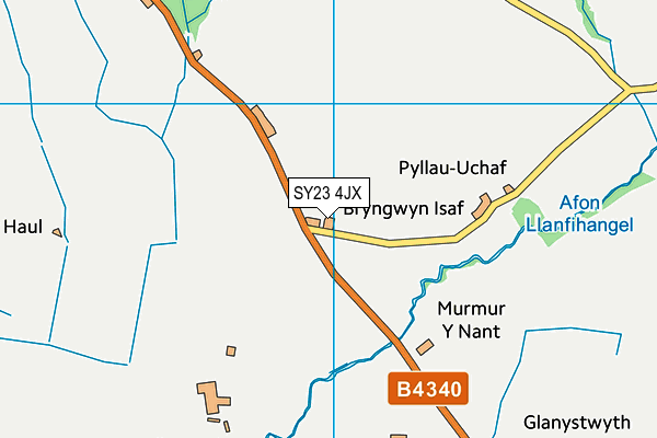 SY23 4JX map - OS VectorMap District (Ordnance Survey)