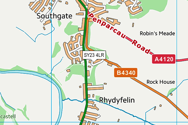 SY23 4LR map - OS VectorMap District (Ordnance Survey)