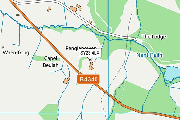 SY23 4LX map - OS VectorMap District (Ordnance Survey)