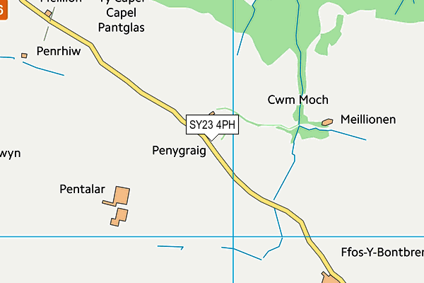 SY23 4PH map - OS VectorMap District (Ordnance Survey)