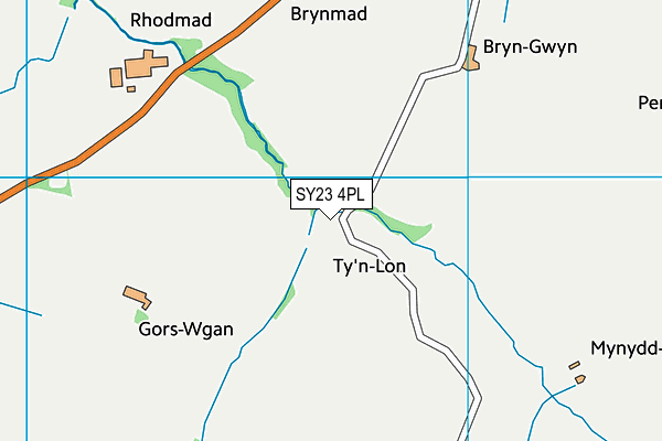 SY23 4PL map - OS VectorMap District (Ordnance Survey)