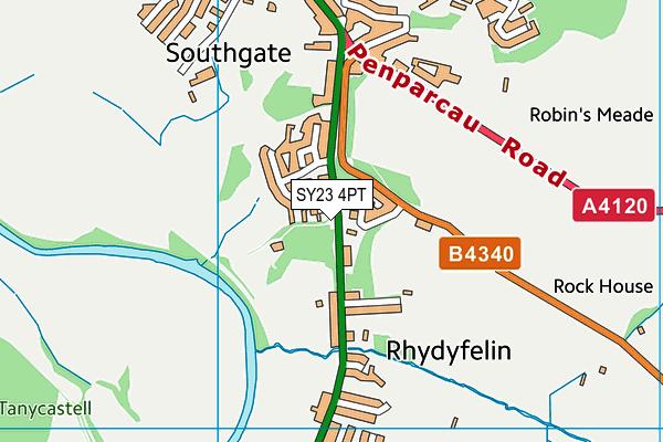 SY23 4PT map - OS VectorMap District (Ordnance Survey)