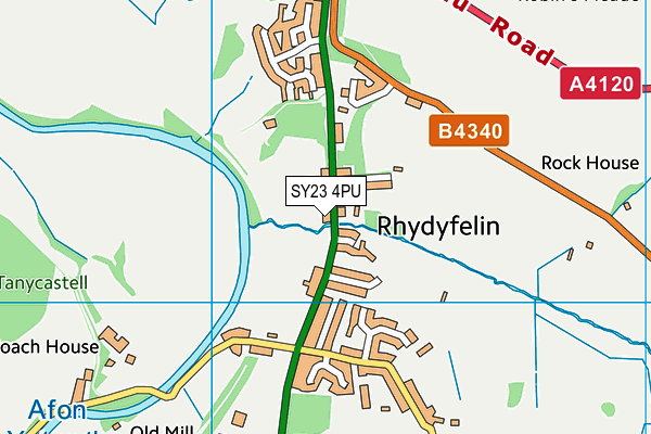 SY23 4PU map - OS VectorMap District (Ordnance Survey)