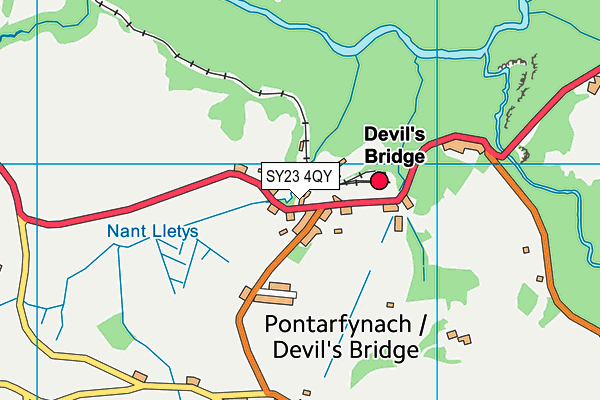 SY23 4QY map - OS VectorMap District (Ordnance Survey)