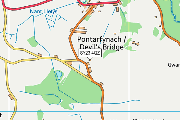 Ysgol Mynach map (SY23 4QZ) - OS VectorMap District (Ordnance Survey)