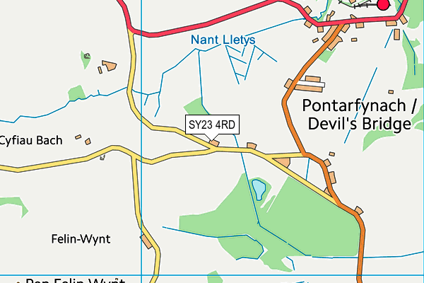 SY23 4RD map - OS VectorMap District (Ordnance Survey)