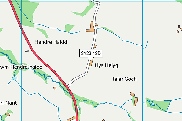 SY23 4SD map - OS VectorMap District (Ordnance Survey)