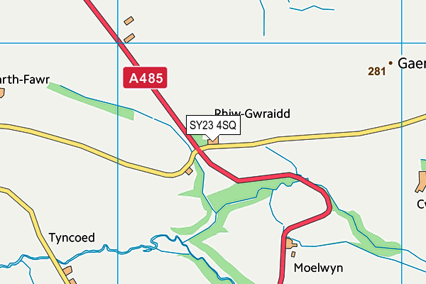 SY23 4SQ map - OS VectorMap District (Ordnance Survey)