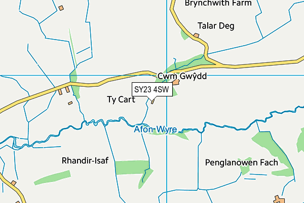 SY23 4SW map - OS VectorMap District (Ordnance Survey)