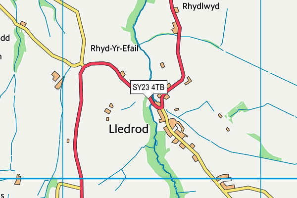 SY23 4TB map - OS VectorMap District (Ordnance Survey)