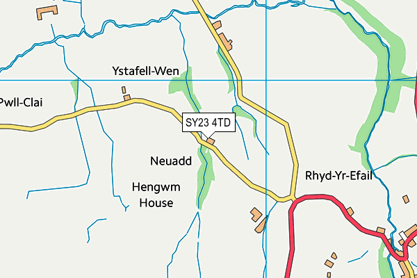 SY23 4TD map - OS VectorMap District (Ordnance Survey)