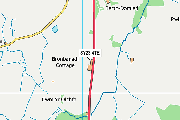 SY23 4TE map - OS VectorMap District (Ordnance Survey)