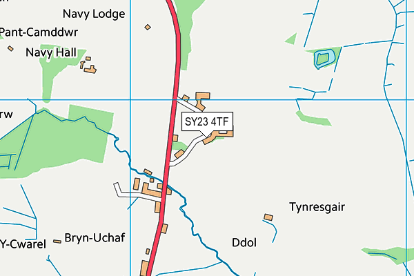 SY23 4TF map - OS VectorMap District (Ordnance Survey)