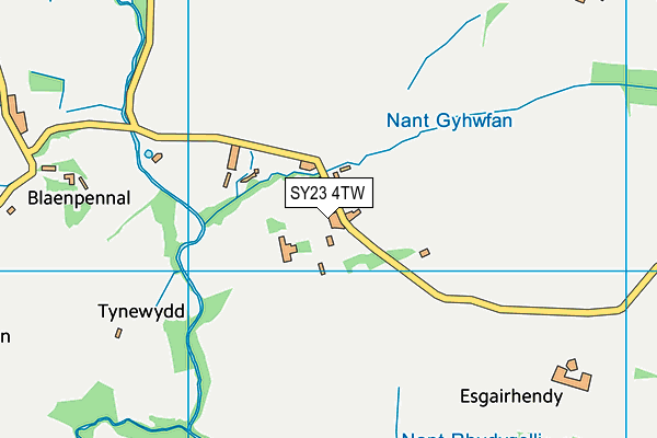 SY23 4TW map - OS VectorMap District (Ordnance Survey)
