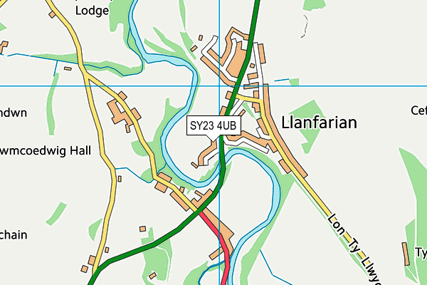 SY23 4UB map - OS VectorMap District (Ordnance Survey)