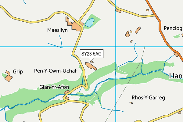 SY23 5AG map - OS VectorMap District (Ordnance Survey)