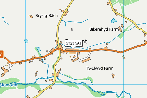SY23 5AJ map - OS VectorMap District (Ordnance Survey)